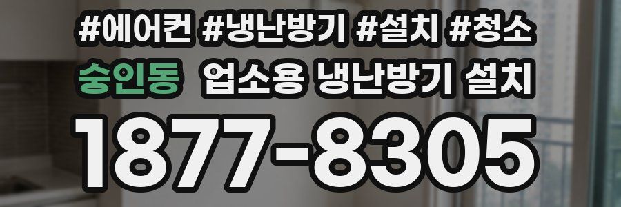 숭인동 업소용 냉난방기 설치