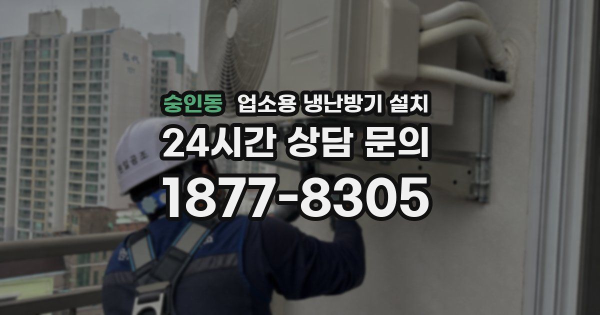 숭인동 업소용 냉난방기 설치