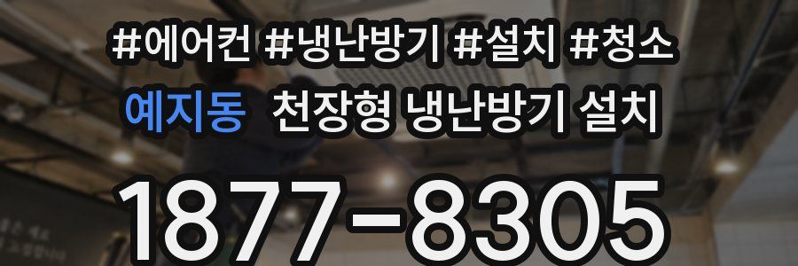 예지동 천장형 냉난방기 설치