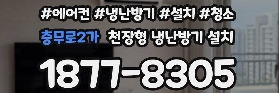 충무로2가 천장형 냉난방기 설치