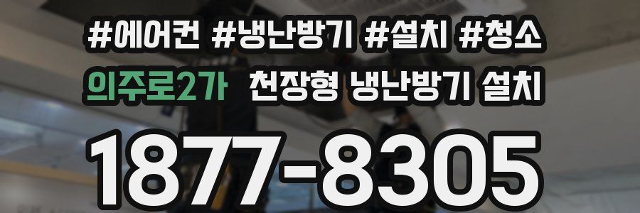 의주로2가 천장형 냉난방기 설치