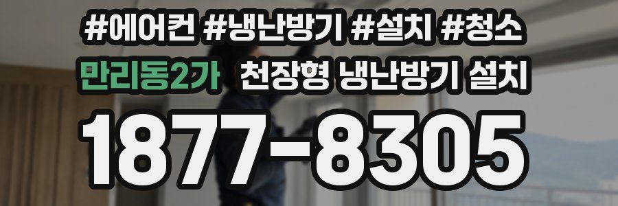 만리동2가 천장형 냉난방기 설치