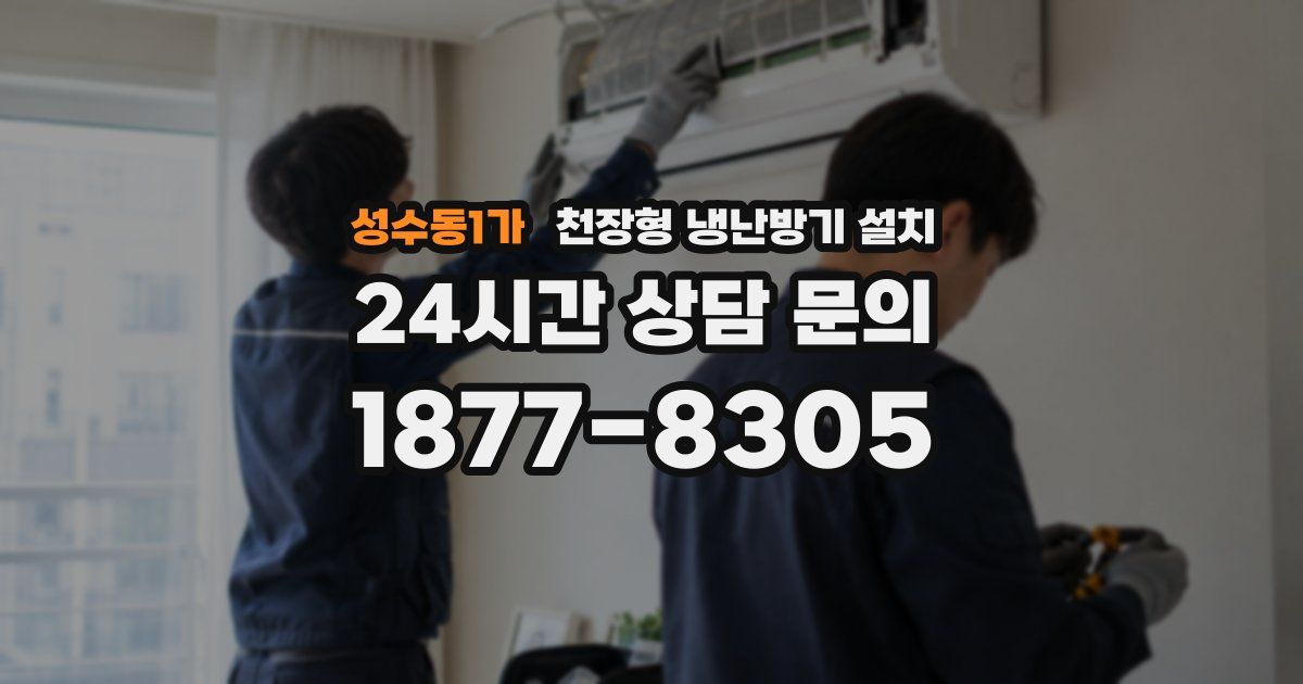 성수동1가 천장형 냉난방기 설치