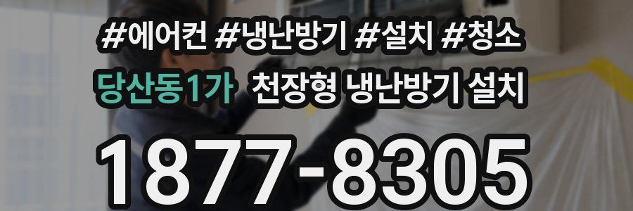 당산동1가 천장형 냉난방기 설치