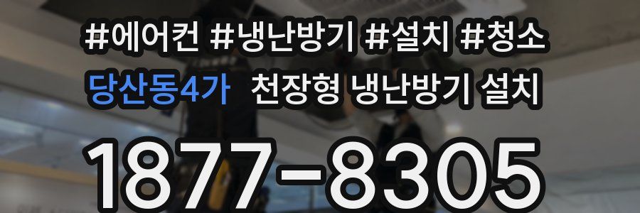 당산동4가 천장형 냉난방기 설치