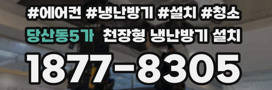 당산동5가 천장형 냉난방기 설치