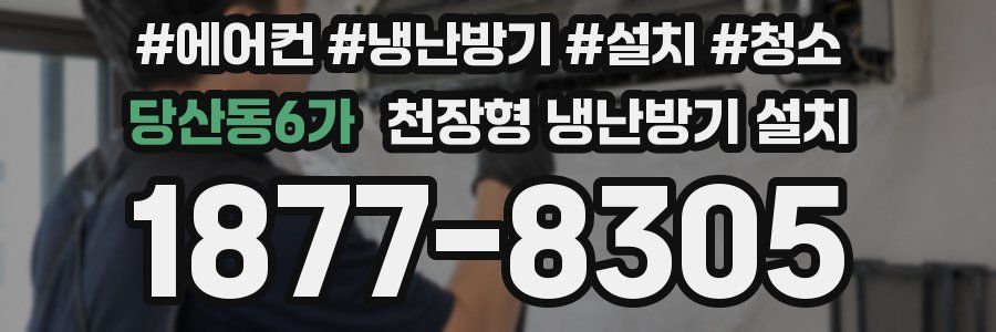 당산동6가 천장형 냉난방기 설치