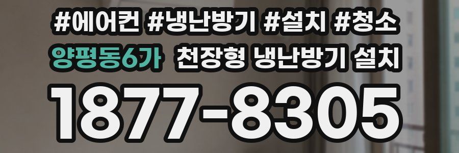 양평동6가 천장형 냉난방기 설치
