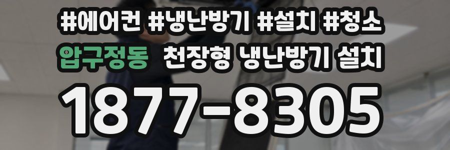 압구정동 천장형 냉난방기 설치