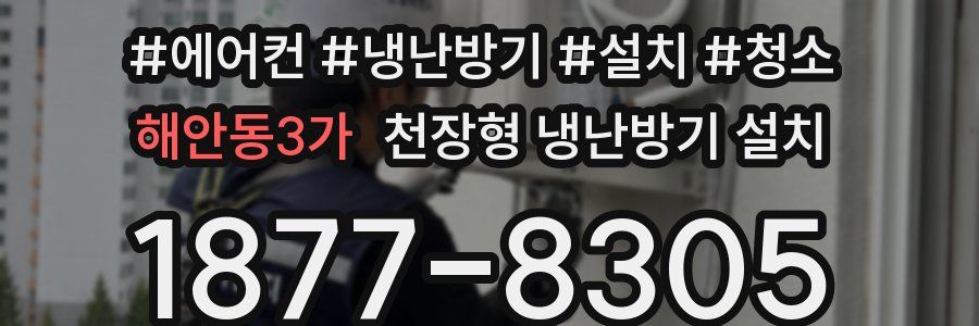 해안동3가 천장형 냉난방기 설치