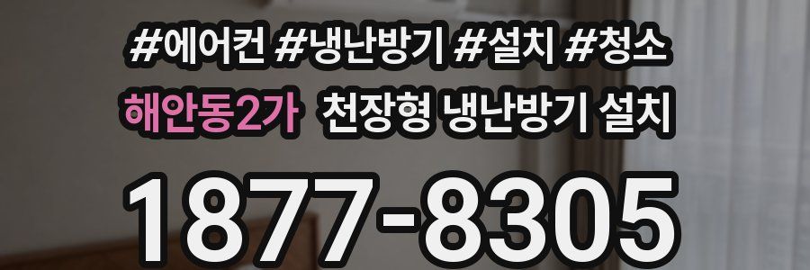 해안동2가 천장형 냉난방기 설치