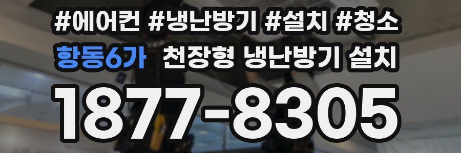 항동6가 천장형 냉난방기 설치