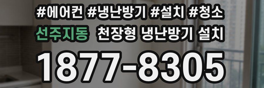 선주지동 천장형 냉난방기 설치