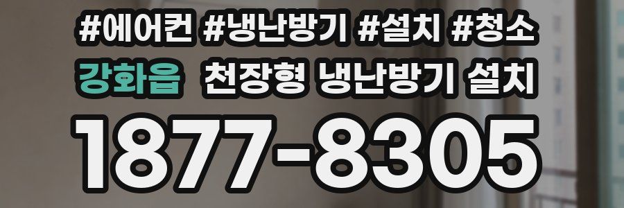 강화읍 천장형 냉난방기 설치