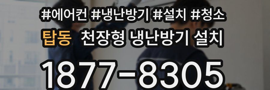 탑동 천장형 냉난방기 설치