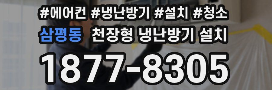 삼평동 천장형 냉난방기 설치