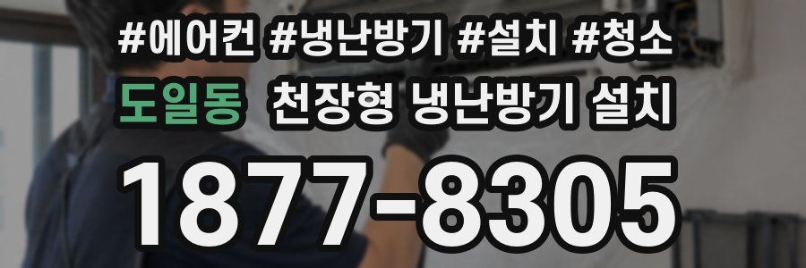 도일동 천장형 냉난방기 설치