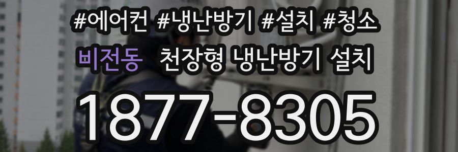 비전동 천장형 냉난방기 설치