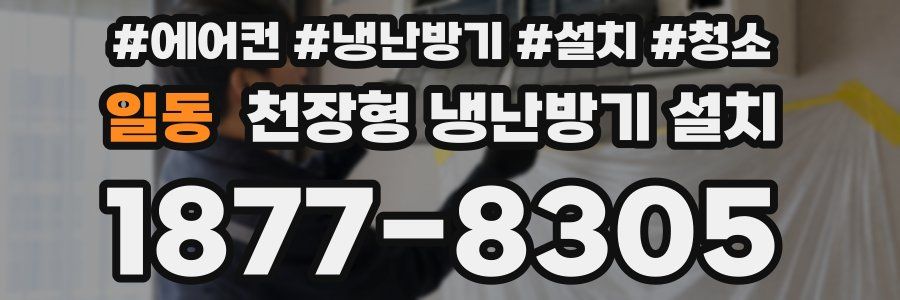 일동 천장형 냉난방기 설치
