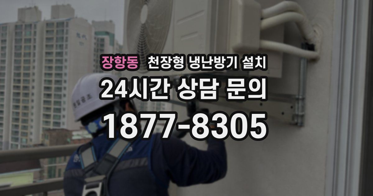 장항동 천장형 냉난방기 설치