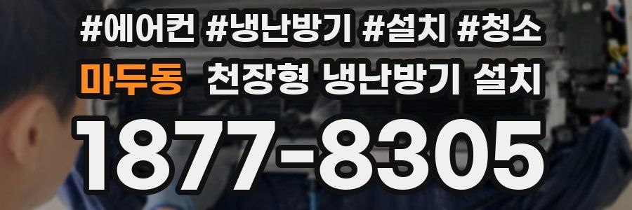 마두동 천장형 냉난방기 설치