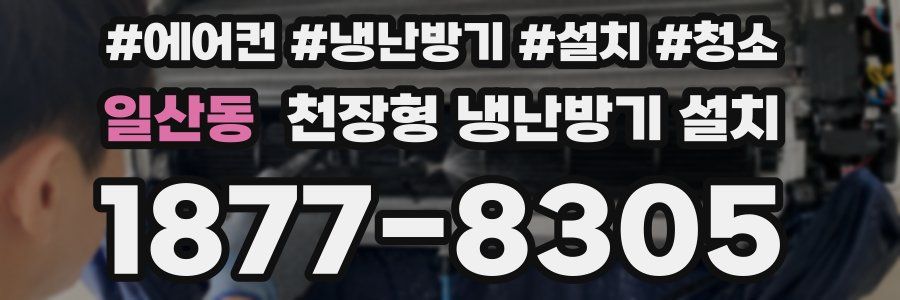 일산동 천장형 냉난방기 설치