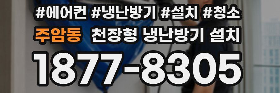 주암동 천장형 냉난방기 설치