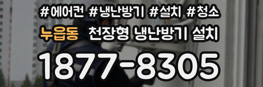 누읍동 천장형 냉난방기 설치