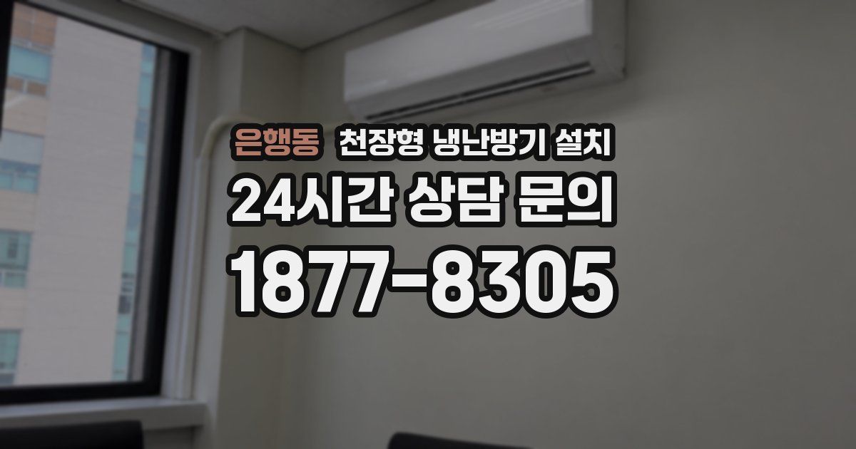 은행동 천장형 냉난방기 설치