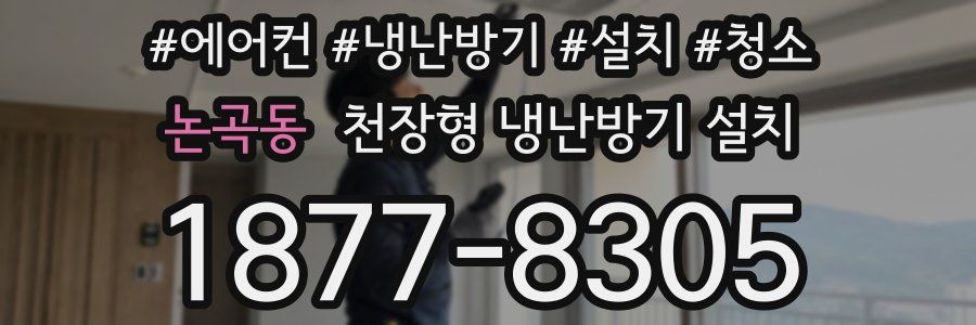 논곡동 천장형 냉난방기 설치