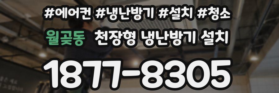 월곶동 천장형 냉난방기 설치
