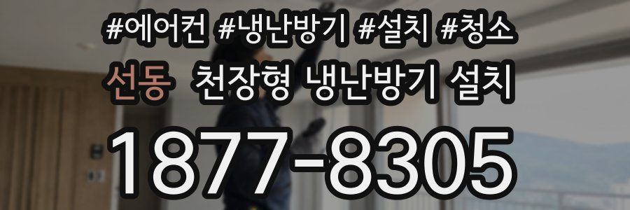 선동 천장형 냉난방기 설치