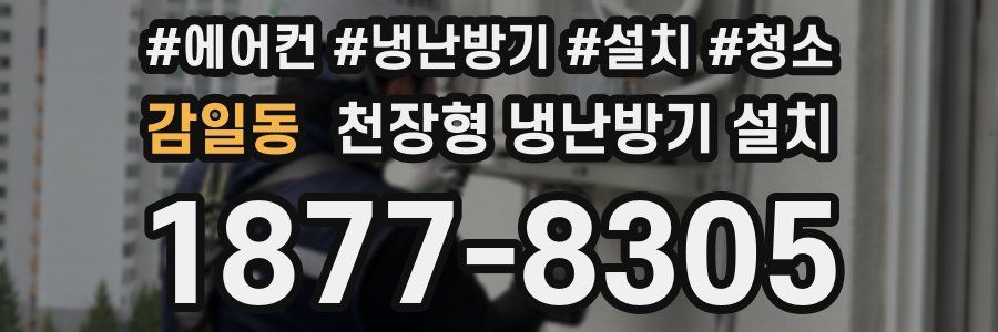 감일동 천장형 냉난방기 설치