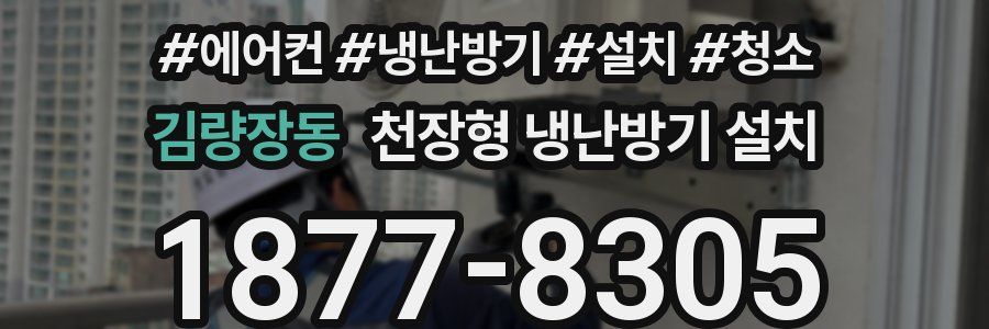 김량장동 천장형 냉난방기 설치