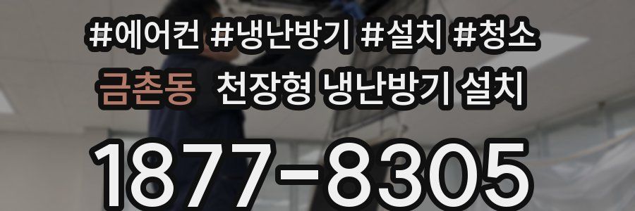 금촌동 천장형 냉난방기 설치