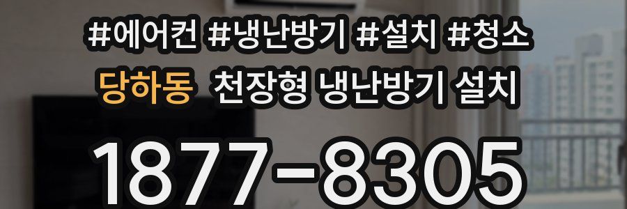 당하동 천장형 냉난방기 설치