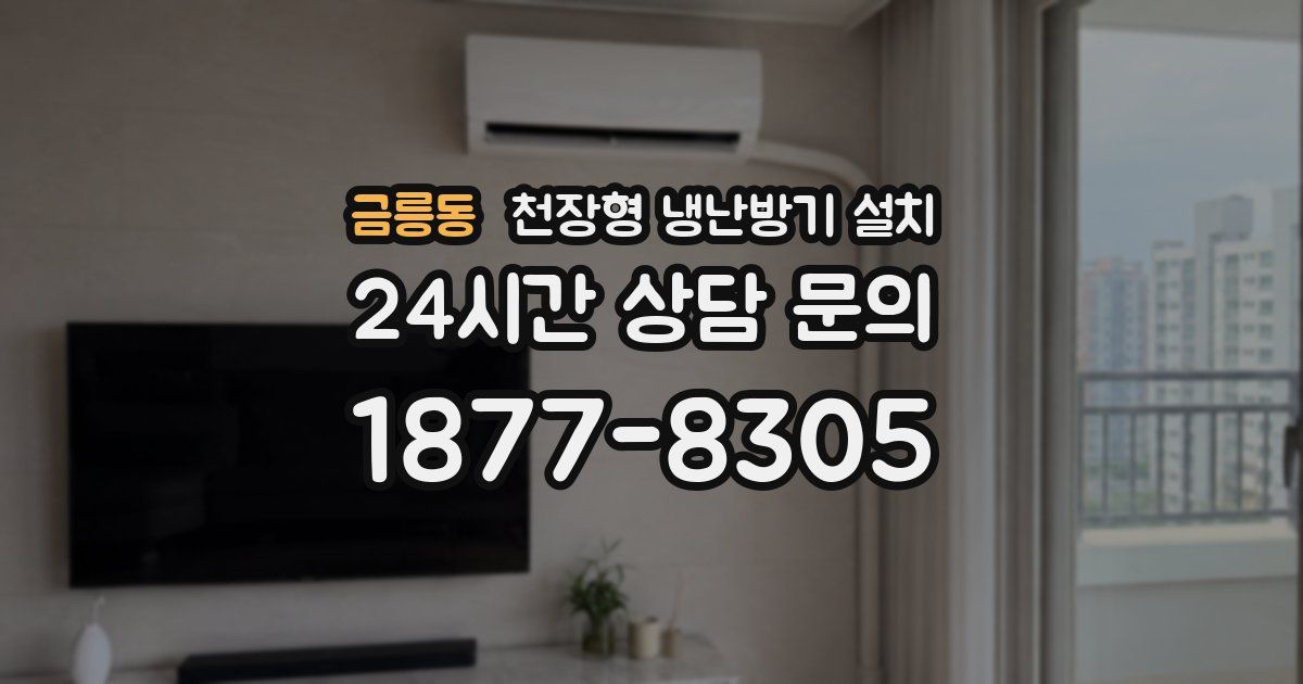 금릉동 천장형 냉난방기 설치