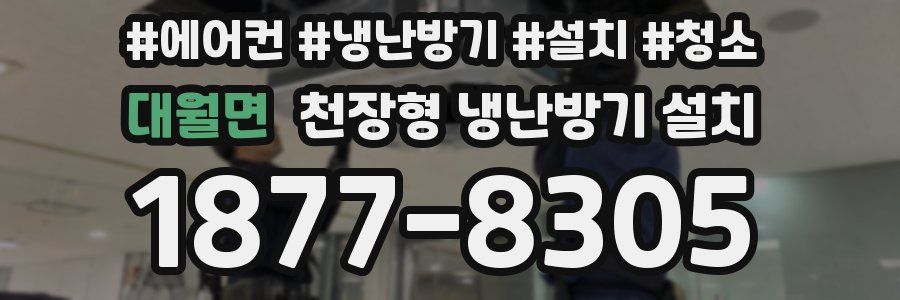 대월면 천장형 냉난방기 설치