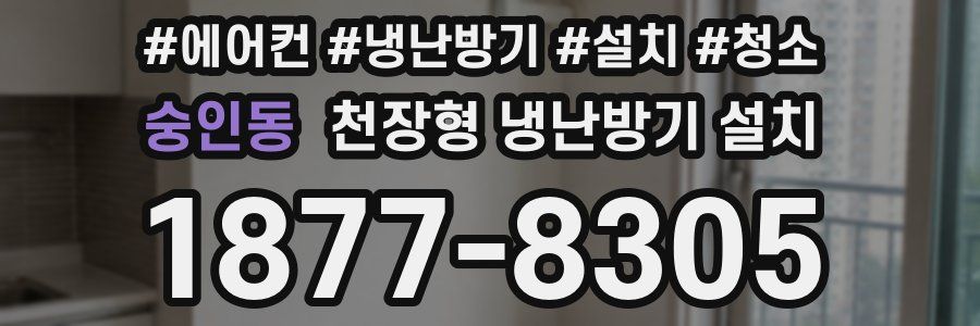 숭인동 천장형 냉난방기 설치