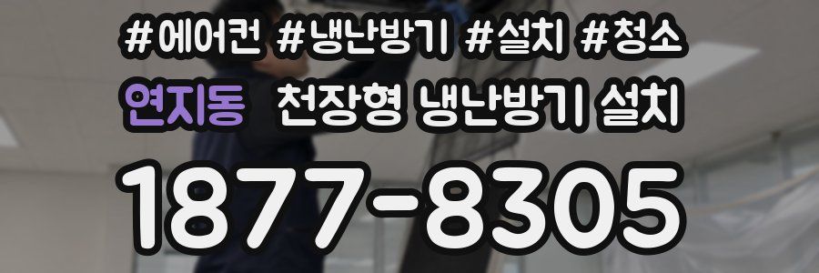 연지동 천장형 냉난방기 설치
