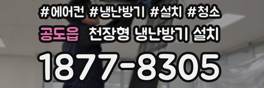 공도읍 천장형 냉난방기 설치