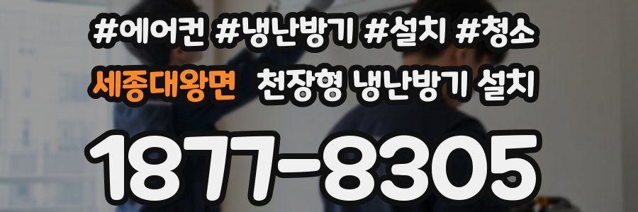 세종대왕면 천장형 냉난방기 설치