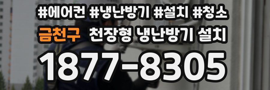 금천구 천장형 냉난방기 설치