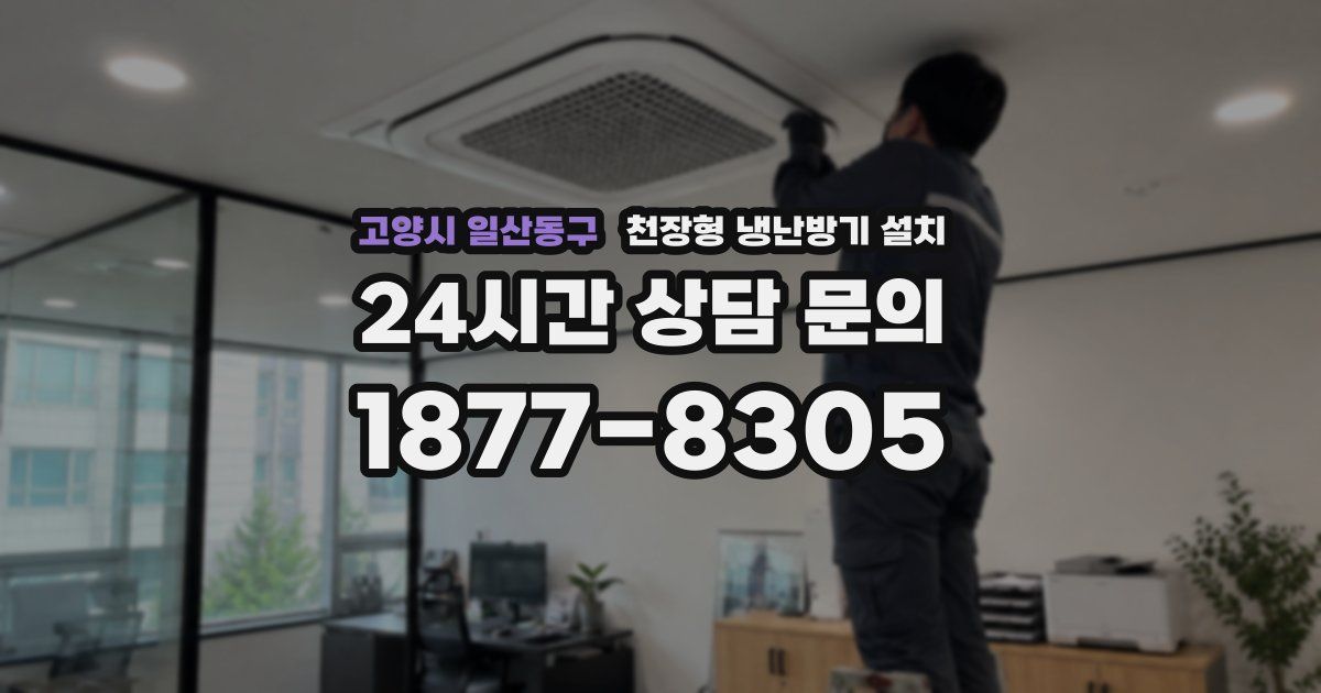 고양시 일산동구 천장형 냉난방기 설치