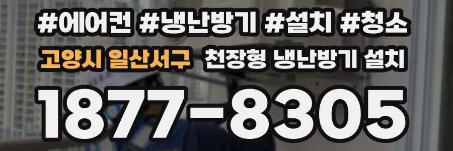 고양시 일산서구 천장형 냉난방기 설치