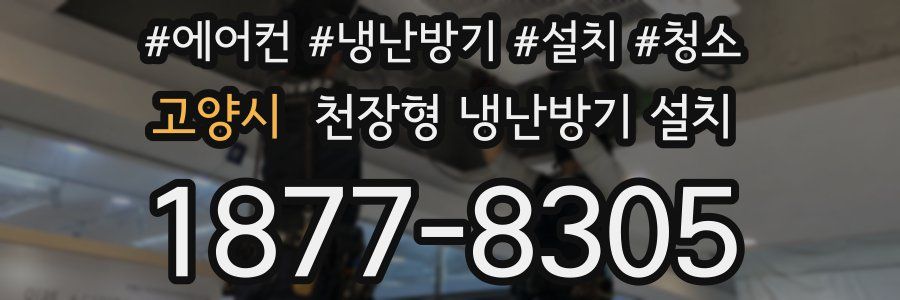 고양시 천장형 냉난방기 설치