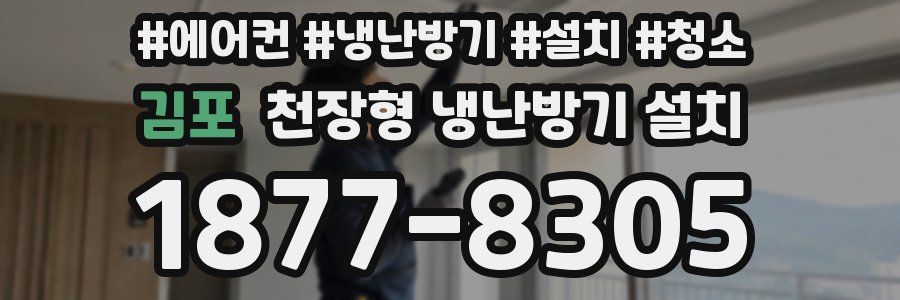 김포 천장형 냉난방기 설치