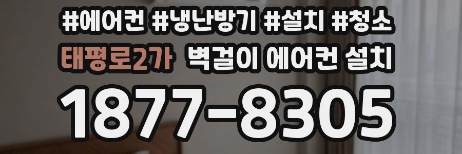 태평로2가 벽걸이 에어컨 설치