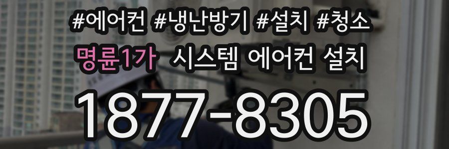 명륜1가 시스템 에어컨 설치
