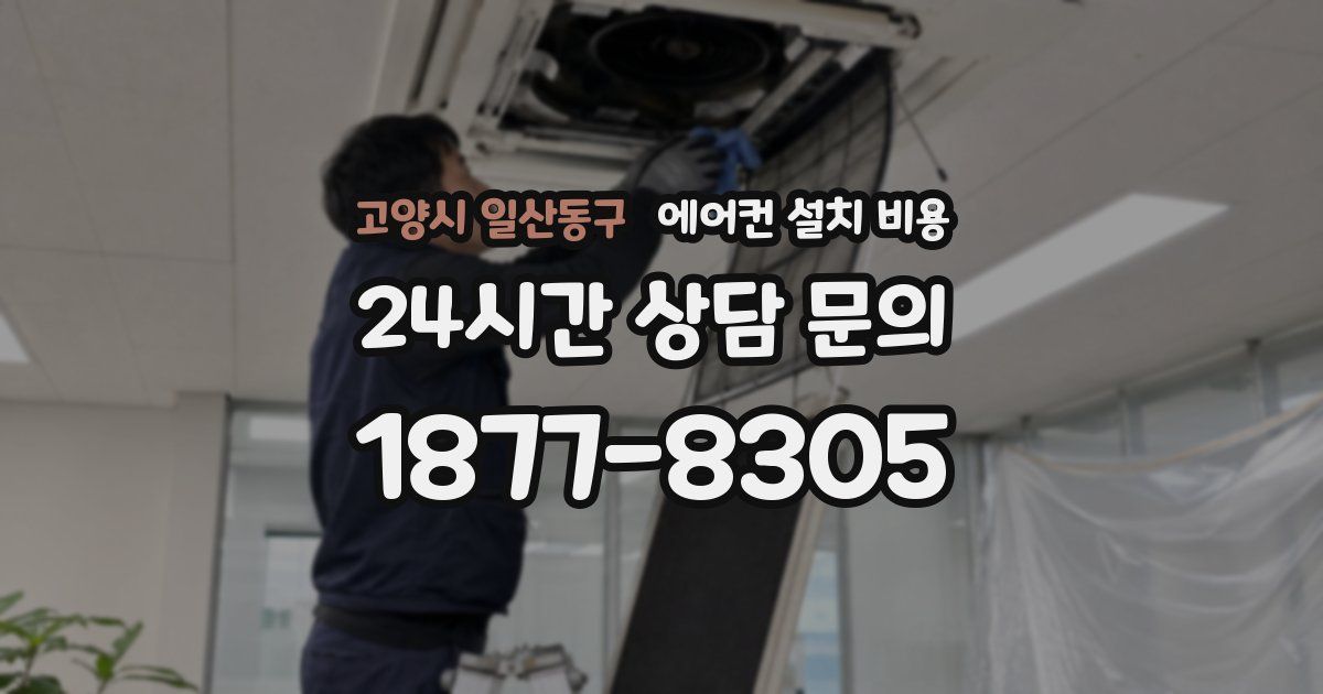 고양시 일산동구 에어컨 설치 비용